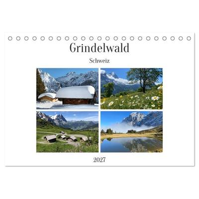 Grindelwald - Jungfrauregion Schweiz (Tischkalender 2027 DIN A5 quer), CALVENDO Monatskalender