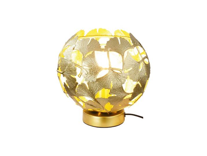 Lampe en métal feuilles de ginko biloba