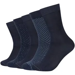 5er Pack camano Soft Patterned Minimal Crew Socken Herren 5578 - dark sapphire 43-46