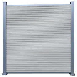 T&J  WAREN-Serie,  WPC-Steckzaun-Set  ca.  175  x  180  cm,  SMOKE  WHITE