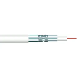 75100AKZ-3SF-10 - Koaxialkabel, Ø 6,8 mm, 120 dB, 10 m, weiß