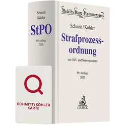 Schmitt/Köhler StPO Chat-Book 2026, Fachbücher von Marcus Köhler, Bertram Schmitt
