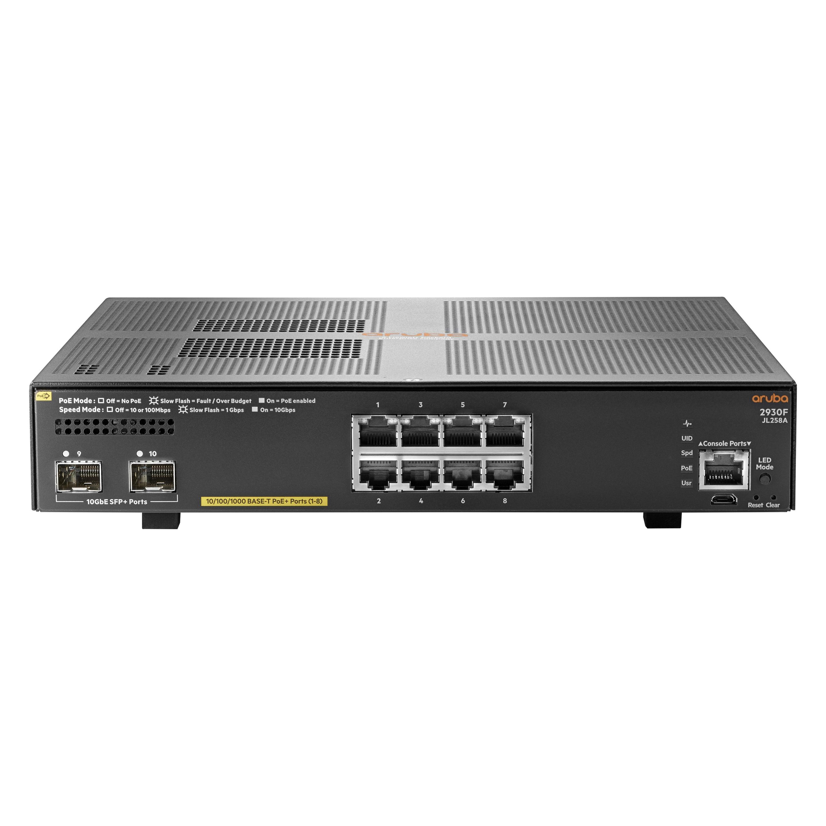 HPE Aruba 2930F 8G (8 Ports) (JL258AR)