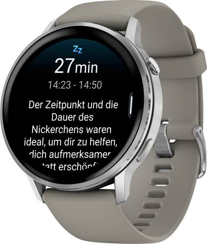 Garmin Venu 4 - Schwarz/Silber Smartwatch Grau, Silber