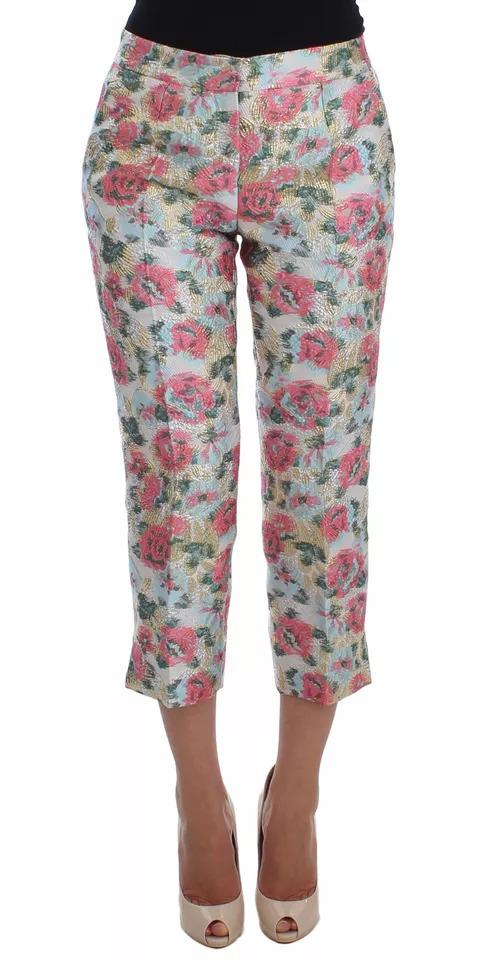 Bloemenbrokaat Broek Korte Stijl
