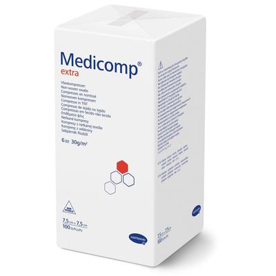 Medicomp extra Vlieskomp.unsteril 7,5x7,5 cm 6fach 100 St Kompressen