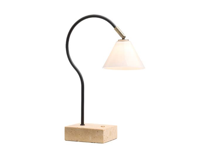 LED Design Tischlampe Question Travertin Schwarz Halo Design