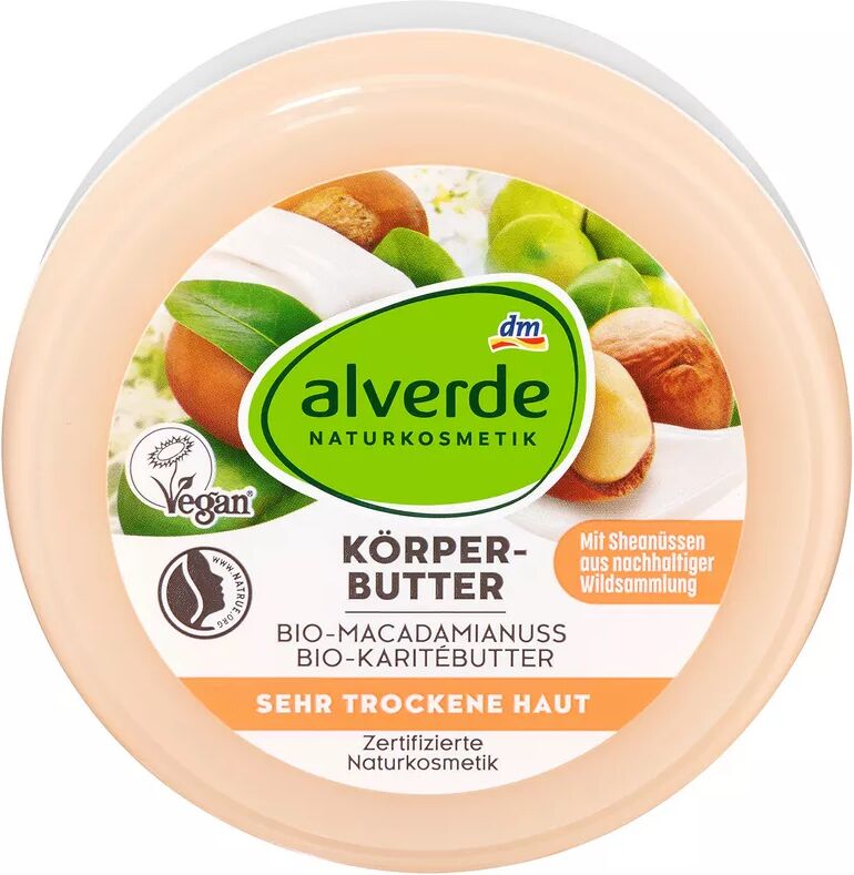 Alverde - Körperbutter Macadamianuss, 200 ml