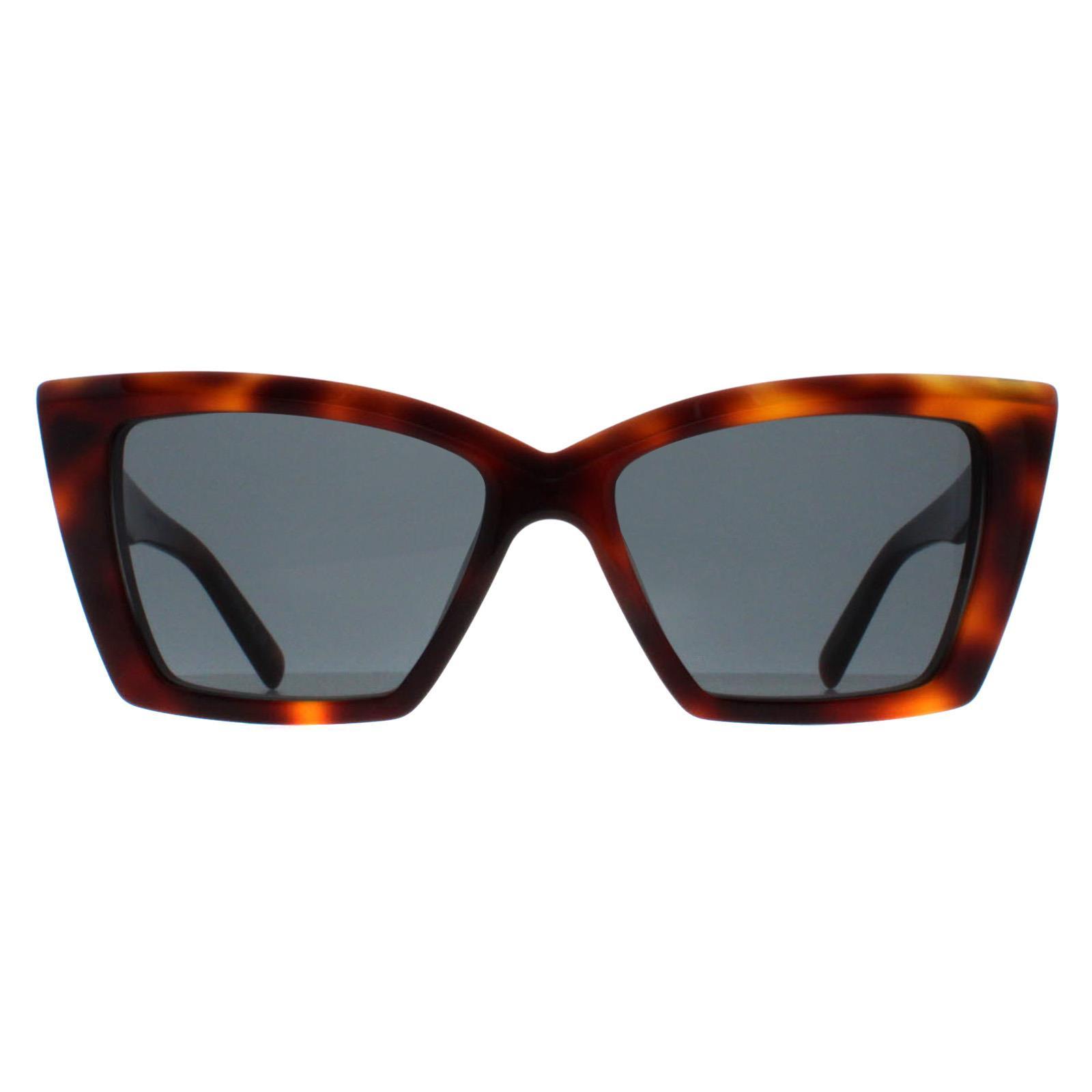Saint Laurent Cat Eye Vrouwen Havana Zwart SL657
