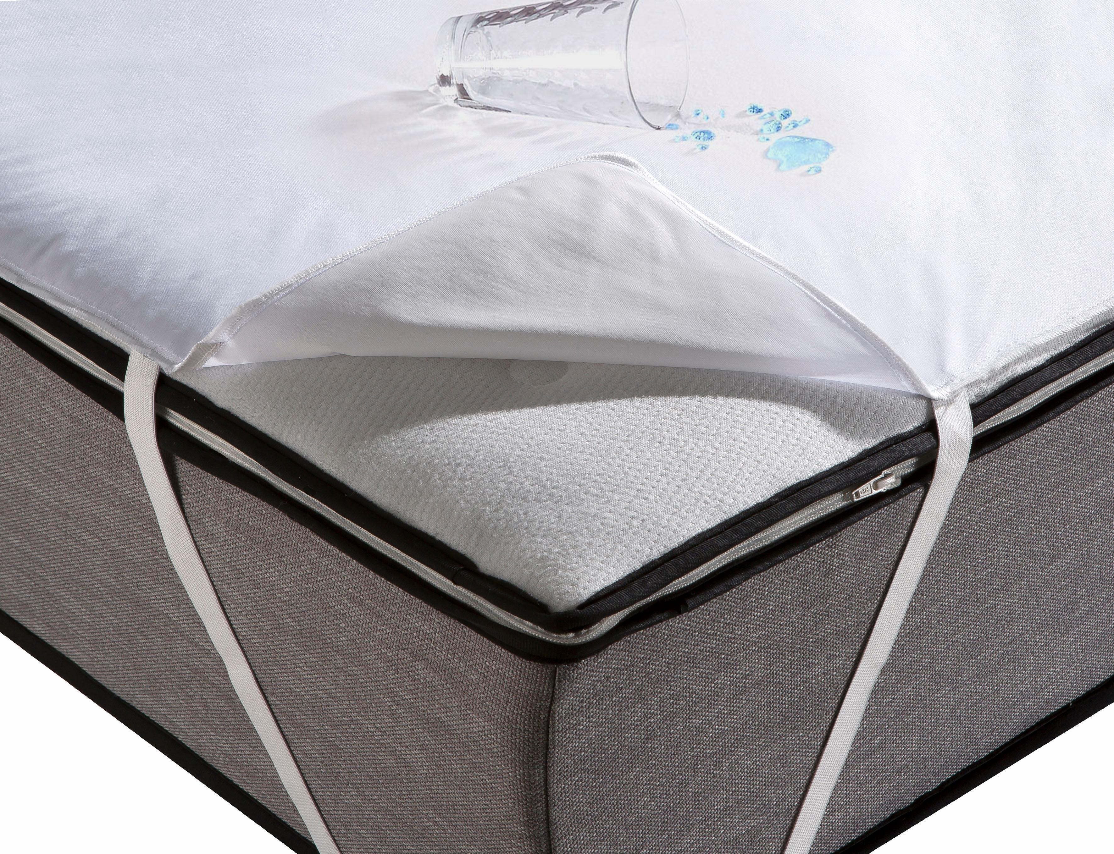 Matratzenauflage GOODPRODUCT "Weisser,Auflage 90x200 cm, 140x200 cm und weiteren Grössen,wasserdicht", weiss (weiß), B:120cm L:200cm, Obermaterial: 100% Polyester. Rückseite: 100% Polyurethan, Matratzenzubehör, Matratzenauflage, (Inkontinenz), Allergiker 