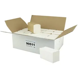 Falthandtuch Brod Smart, weiß, 100 % Recycling, 2-lagig, 21.5x32 cm, W-Falz (Interfalz), 20x160=3.200 Tücher im Karton