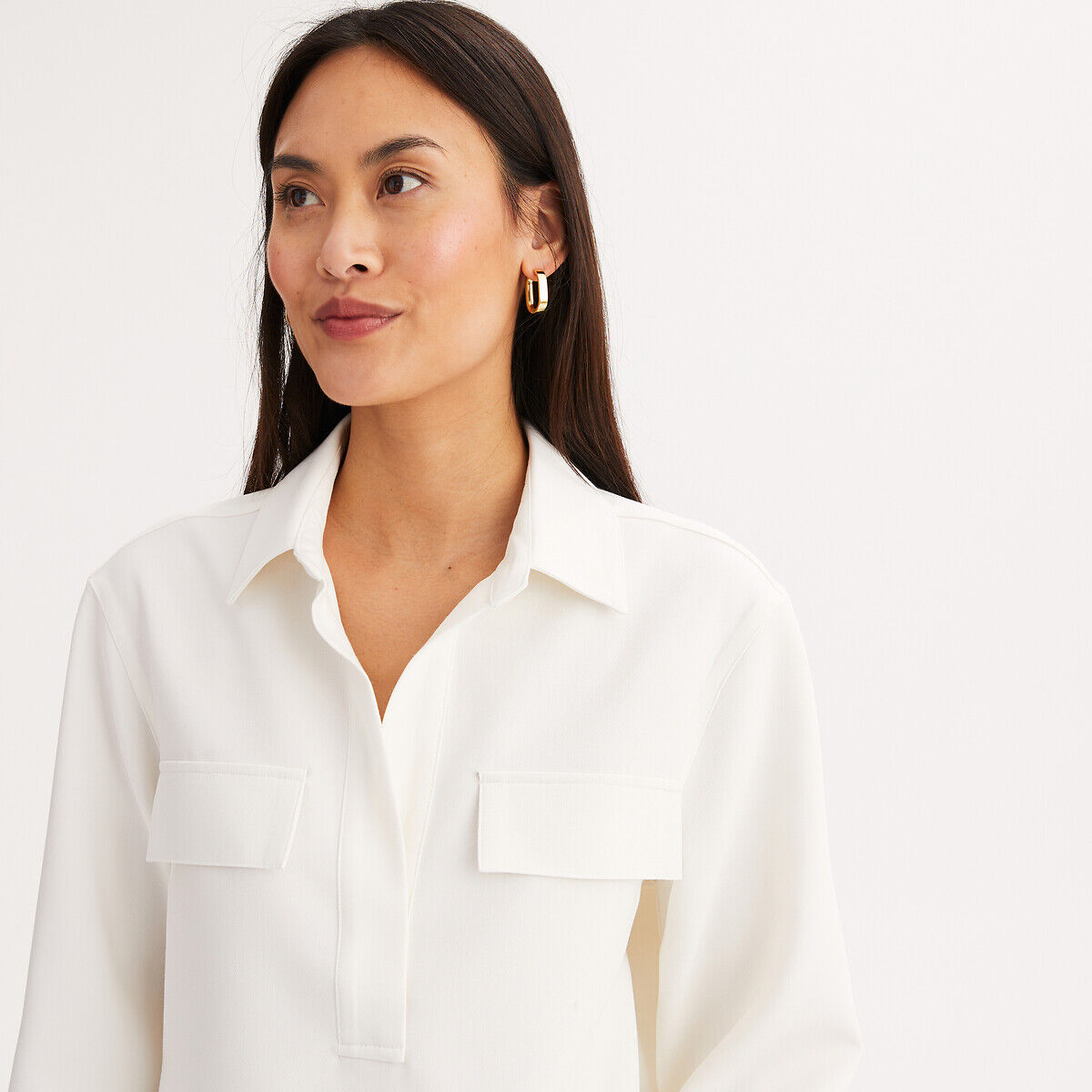 ANNE WEYBURN Chemise esprit vareuse, manches longues