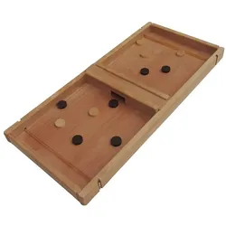 Holz Bi-Ba-Butze Tischspiel Flitzpuck