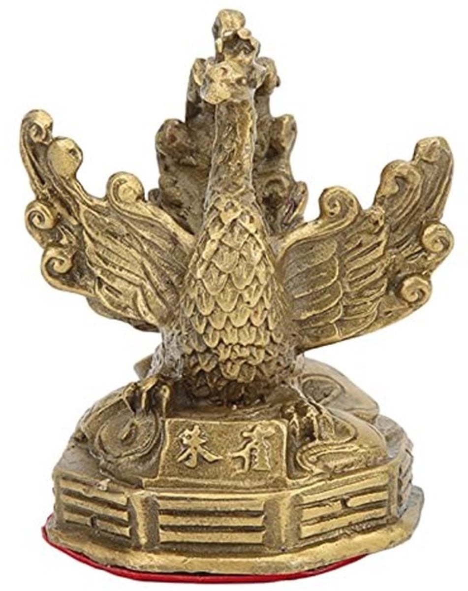 Messing Phoenix Feng Shui Sculptuur voor Thuisdecoratie