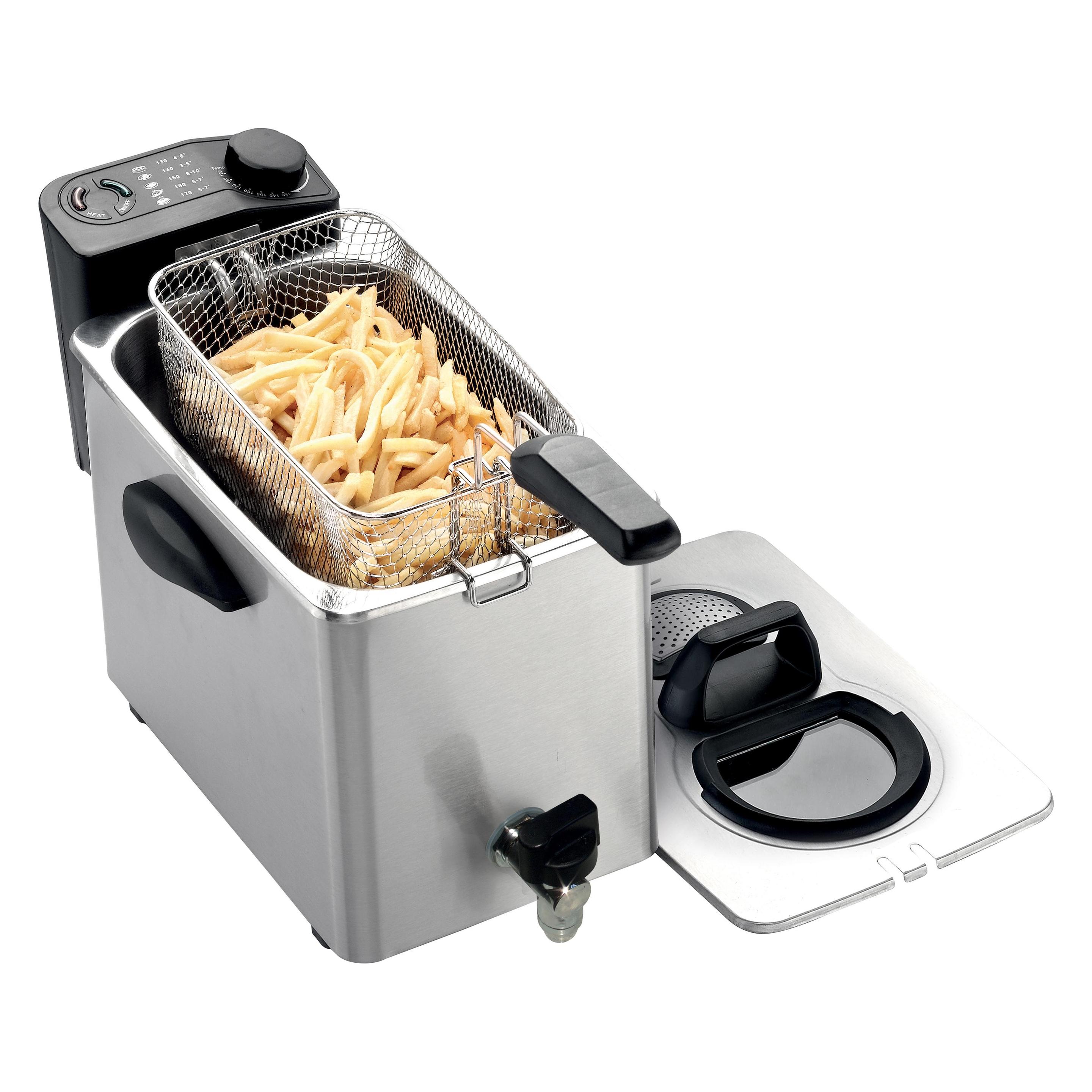 RGV FR TYPE4L Fritteuse 4 L Einfach Schwarz, Edelstahl Unabhängig 2500 W (4 l) (FR TYPE4L)