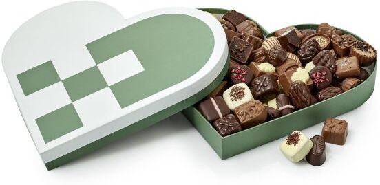 BonCoca Julehjerteæske M. Fyldt Chokolade, 575 G