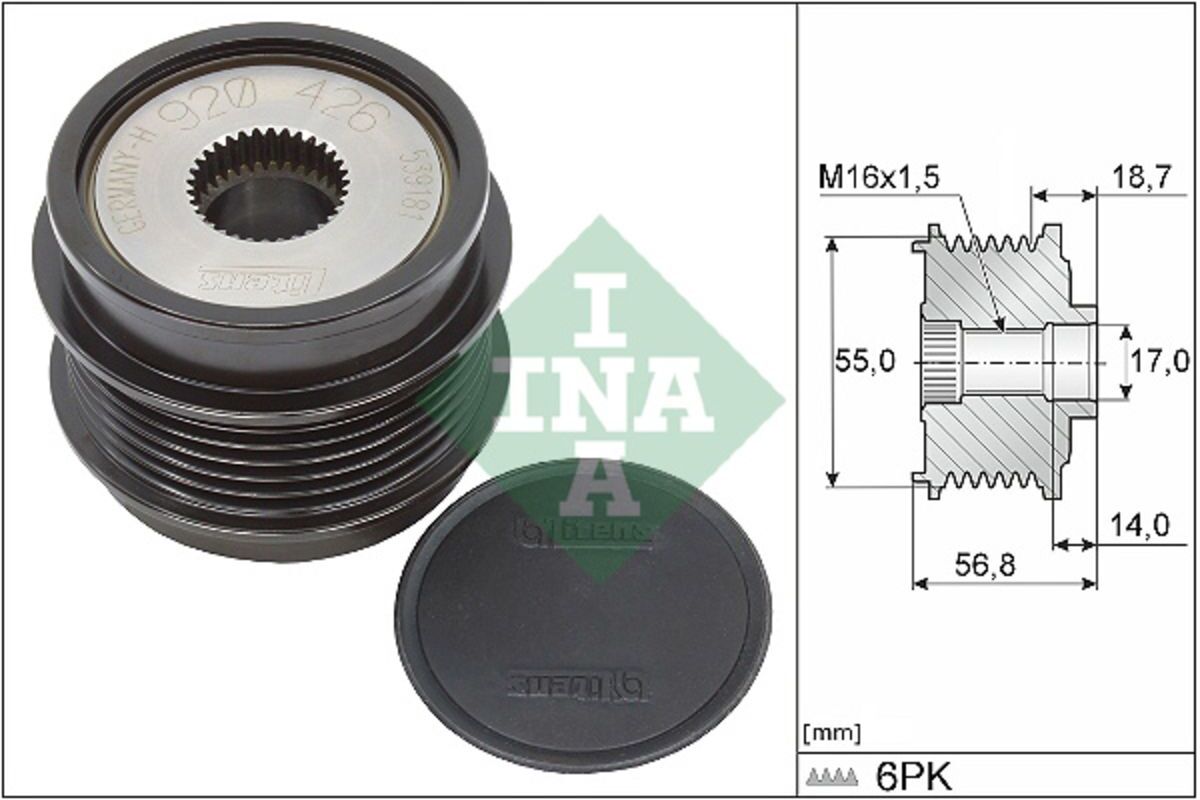 Schaeffler Ina Generatorfreilauf INA 535 0341 10