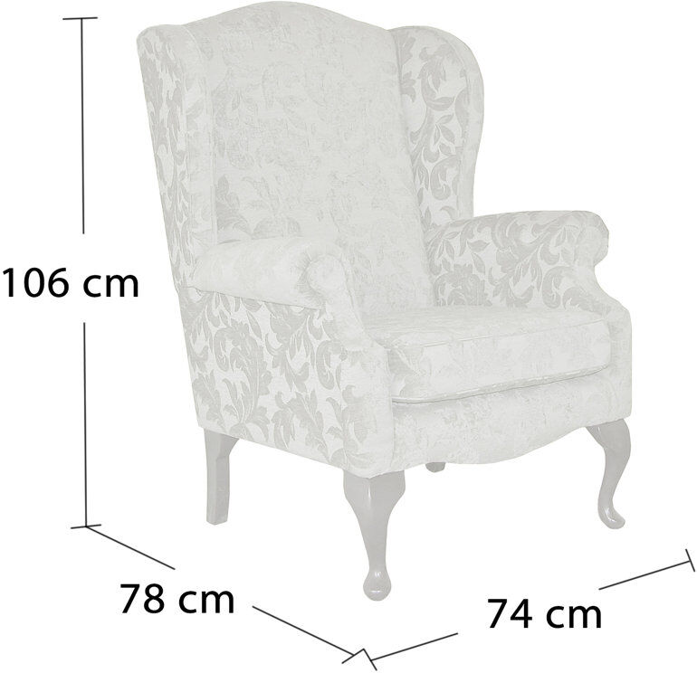 Astoria Grand Stevensville Upholstered Wingback Chair Mahogany/Linea Graphite 106cm H X 74cm W X 78cm D
