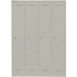 Garderobenschrank MonoblocTM | 4 Abteile - 673 gänsegrau