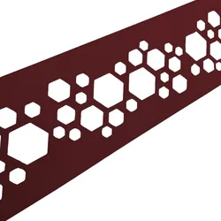 zaun|zu® Sichtschutzstreifen PREMIUM Dekor Hexagon Einzelstreifen Bordeauxrot 2,55m