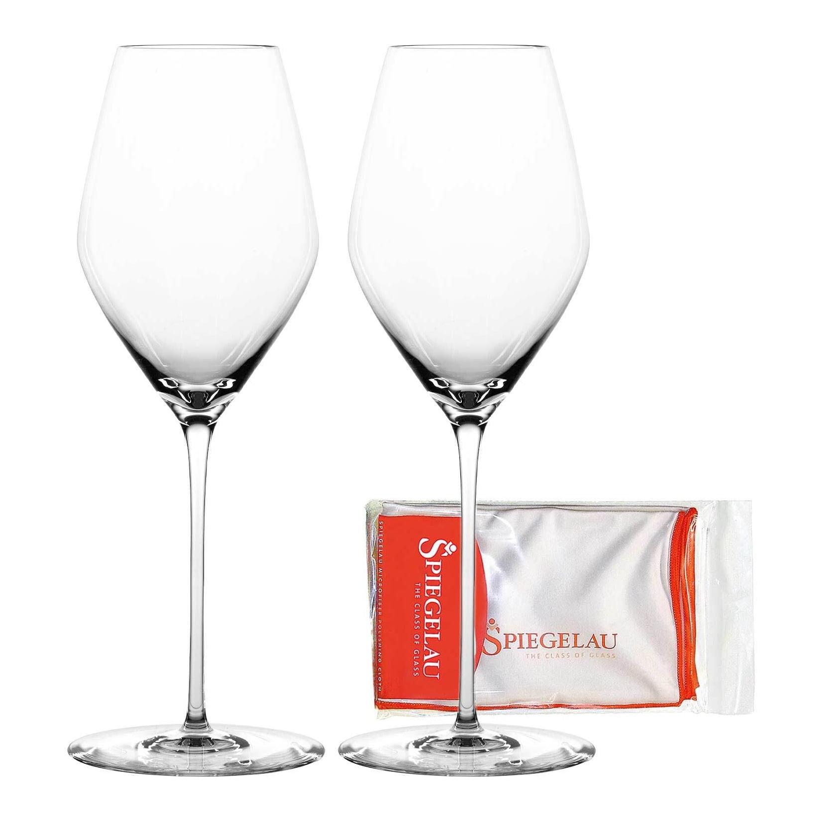 Spiegelau Champagnergläser + Poliertuch Hi-Lite 347 ml 2er Set