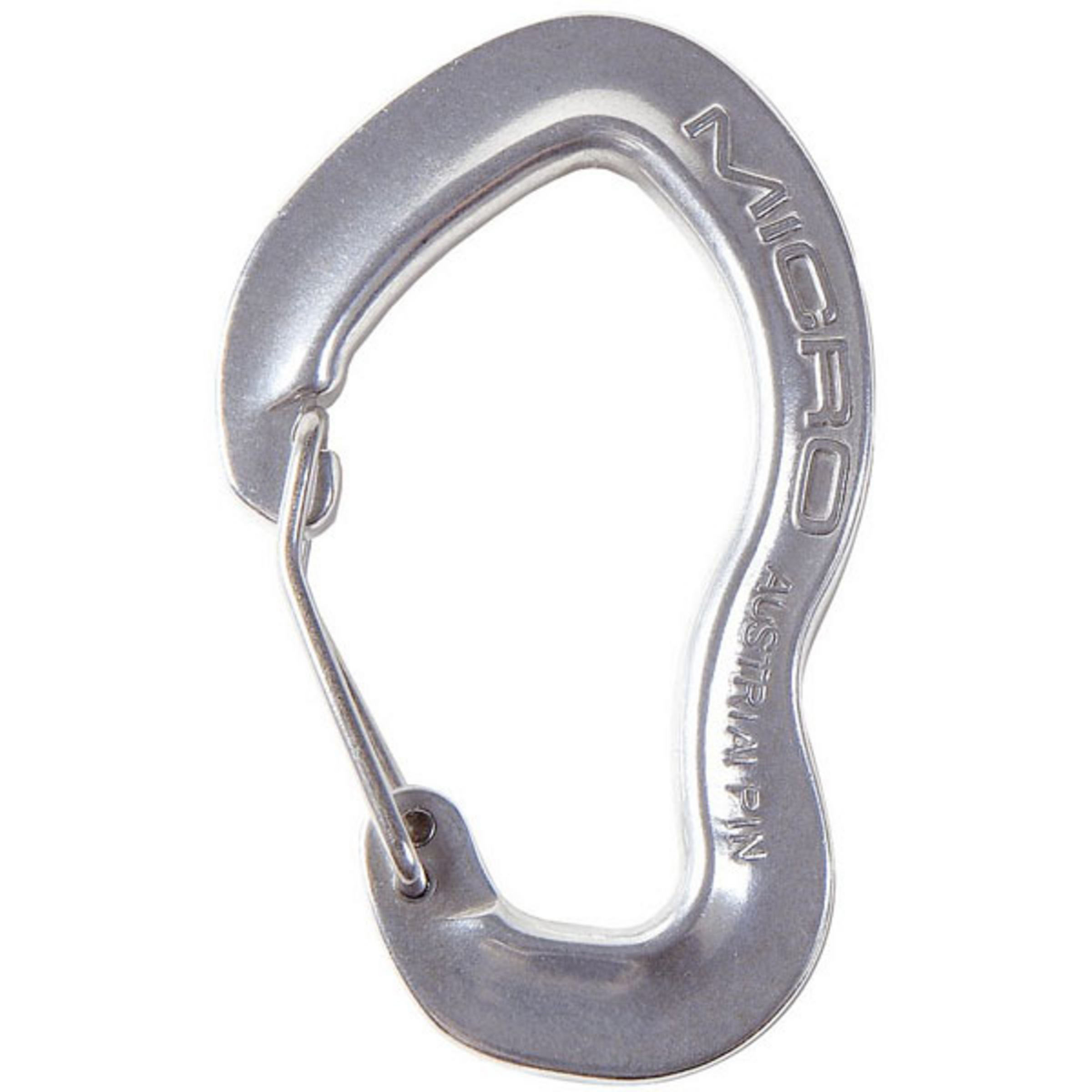 Austrialpin Micro Wiregate polished Karabiner Karabiner grau Alpinklettern | Eisklettern