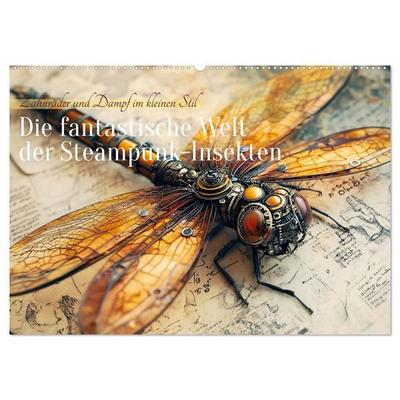 Die fantastische Welt der Steampunk-Insekten (Wandkalender 2027 DIN A2 quer), CALVENDO Monatskalender