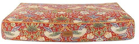 Morris & Co Strawberry Thief Burgundy Medium Dog Mattress