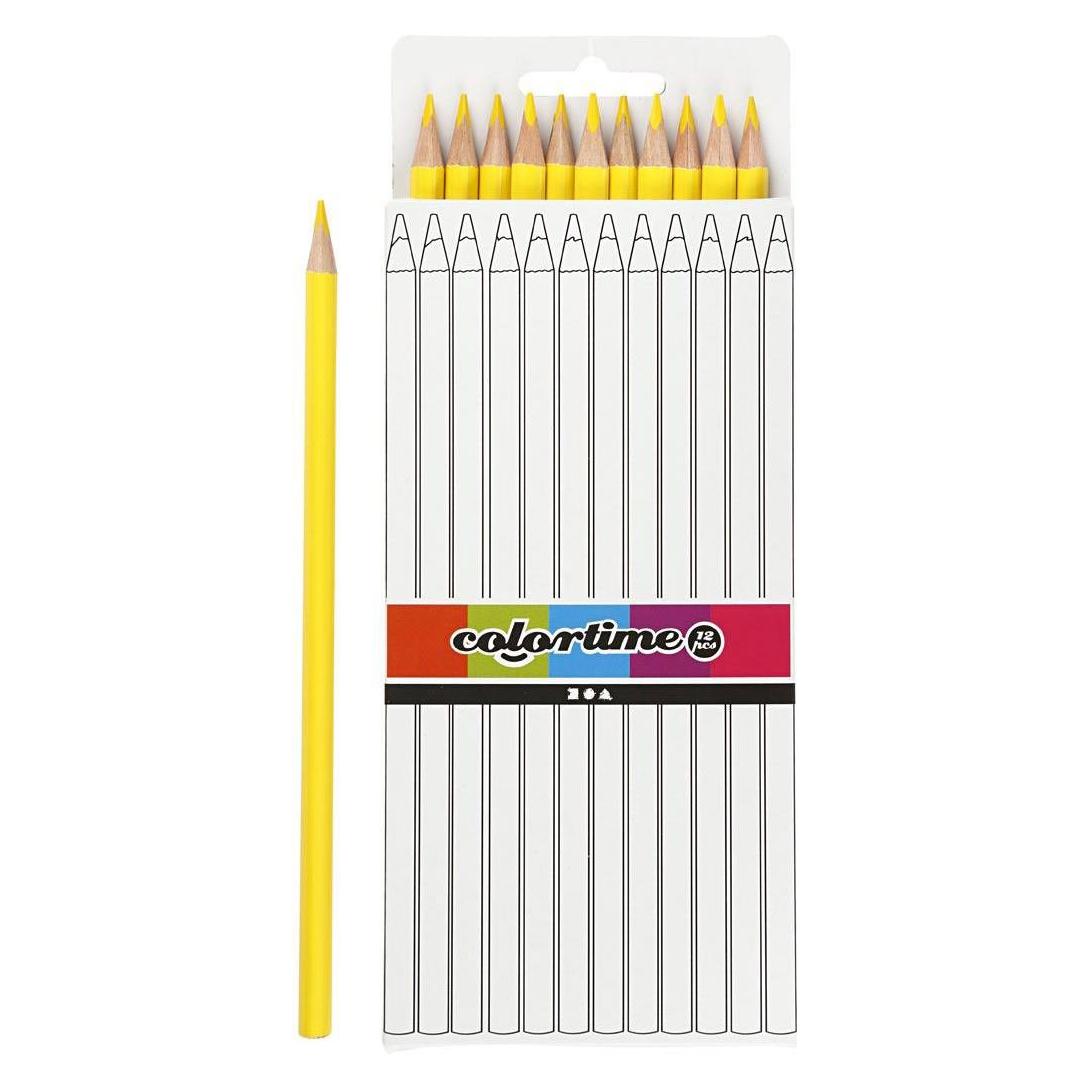 Creativ Company Driehoekige Kleurpotloden - Geel, 12st. (12x) (5712854057363)