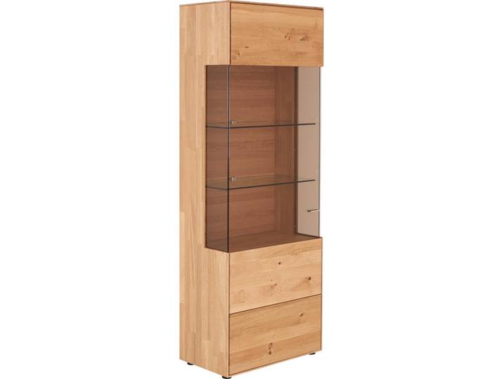Valnatura Vitrine, Eichefarben, Kunststoff, Wildeiche, massiv,massiv,massiv, 5 Fächer, 70.7x196.2x40.9 cm, Made in Germany, umfangreiches Zubehör erhältlich, in verschiedenen Holzarten erhältlich, Esszimmer, Vitrinen, Vitrinenschränke