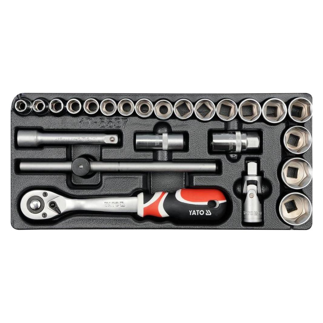 Yato PVC TRAY WITH 12 SOCKET SET 1032MM (YT-5537)