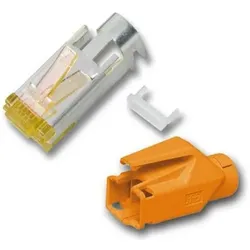 EFB Elektronik Hersteller: HIROSE RJ45-Hirose Stecker STP, TM31 orange, 100 Stück, 3 Elemente, Cat.6A Channel Class (Netzwerk Zubehör), Zubehör Netzwerk