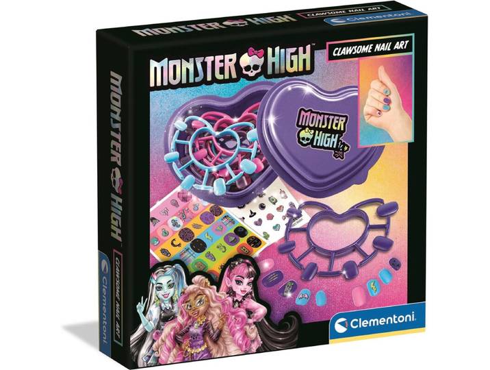 Clementoni Monster High nageltattooset - paars, 2 stuks