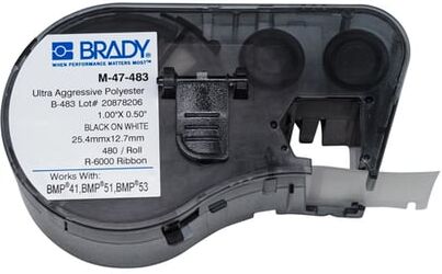 Brady M-47-483 etiquetas 25,4mm x 12,7mm