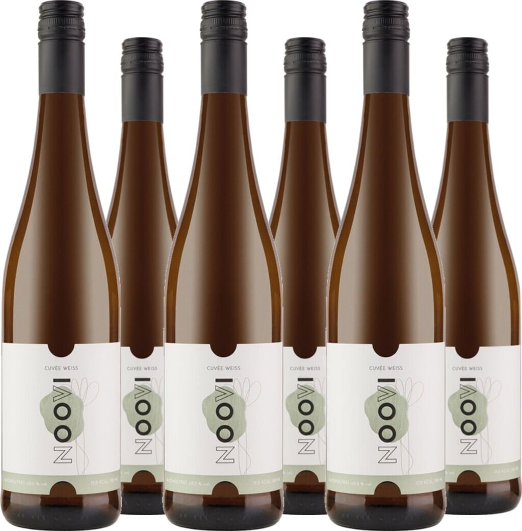 6er Vorteilspaket Cuvée Weiss - alkoholfreier Wein  NOOVI