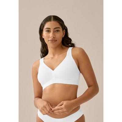 Bügelloser BH NATURANA "Athleisure", Damen, Gr. 90, Cup B, weiß, Obermaterial: 95% Baumwolle, 5% Elasthan, BHs