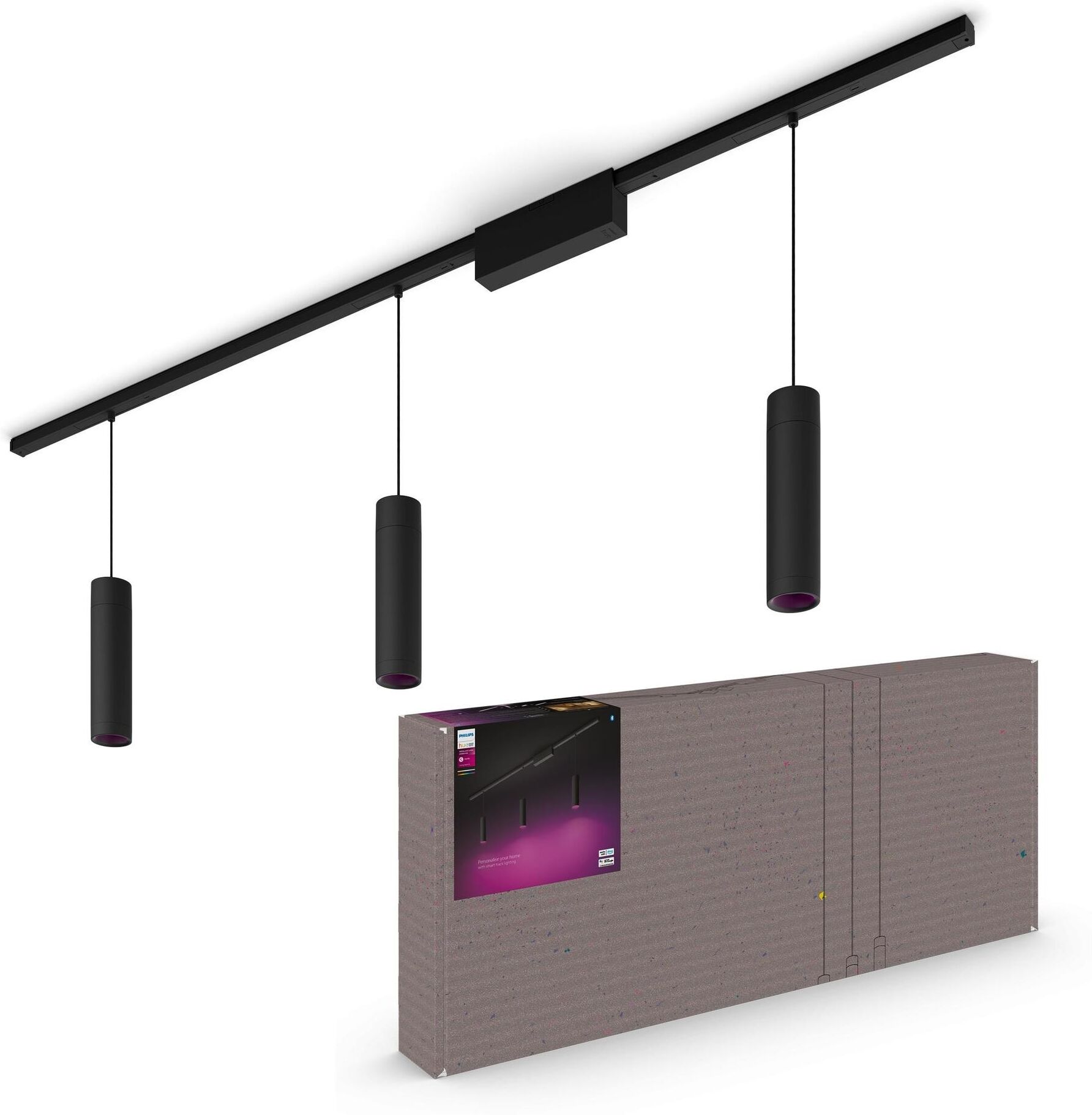 Philips HUE Pendelleuchte "LED Pendelleuchte Perif", schwarz, 3, Leuchten, Pendelleuchte schwarz 3