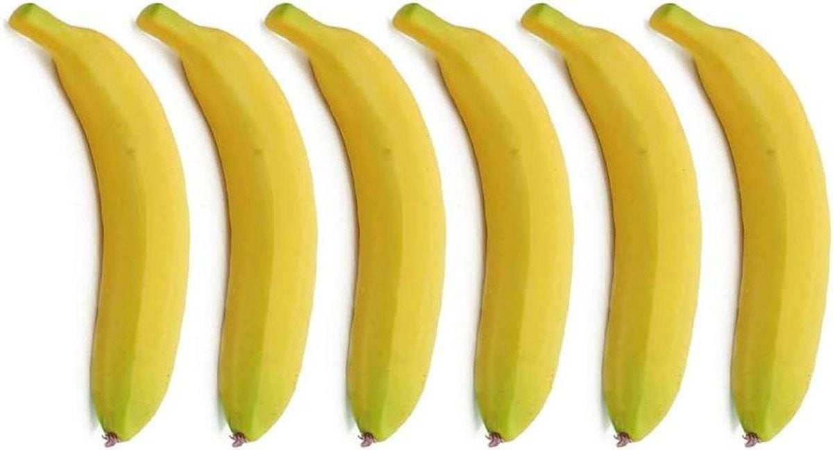 Realistische kunstmatige bananen voor decoratie, geel, 20 x 4 cm
