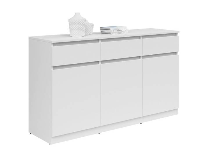 Kommode B: 135 cm Saturn Weiß