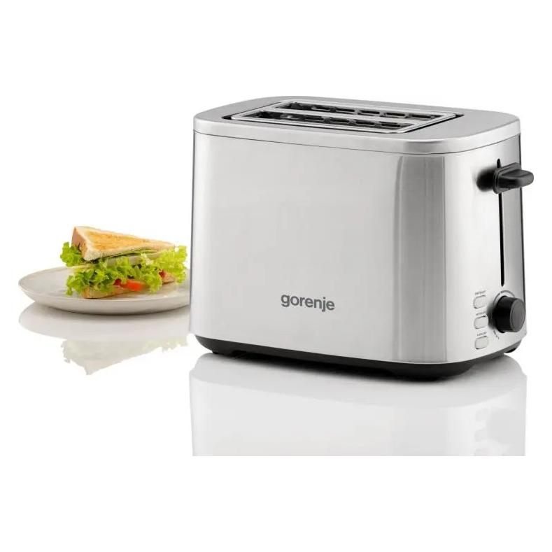 Gorenje Toster Toaster | T800DS | Anzahl der Schlitze 2 | Gehäusematerial Edelstahl (T800DS)