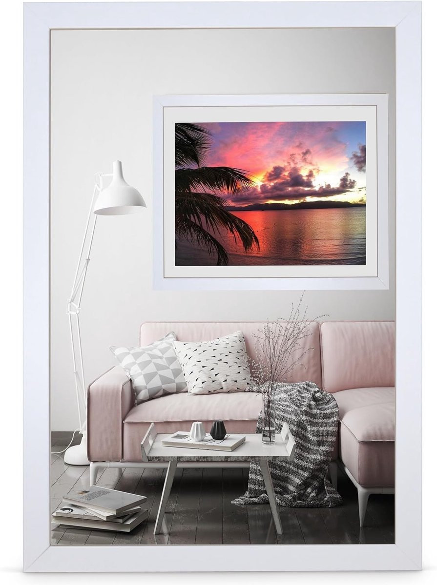 Decoratief Fotolijst Wit - Wanddecoratie met Shatter-proof Acryl - 30 x 40 cm