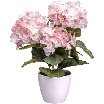 Kunstblume CREATIV GREEN "Hortensienbusch", rosa, H:32cm, Obermaterial: 85% Polyester, 15% Polyethylen, Kunstpflanzen