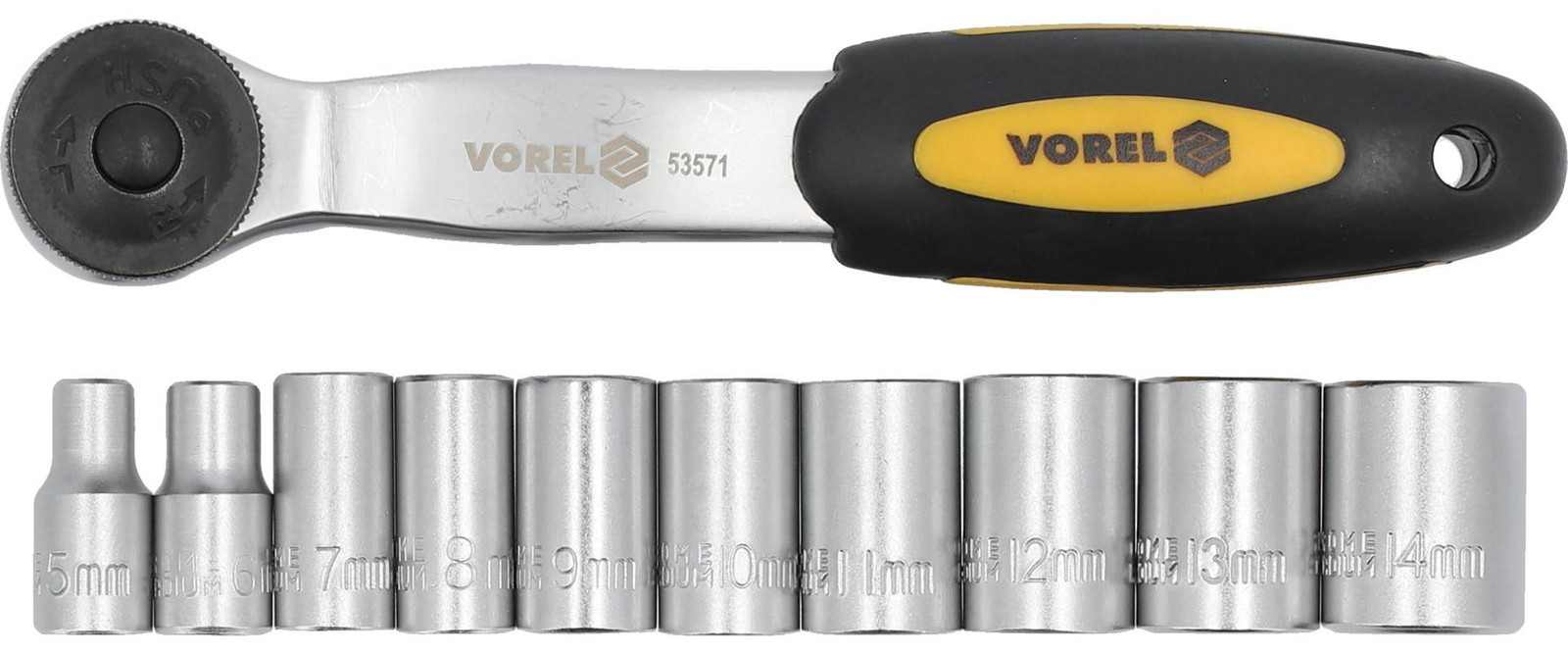 TRIZERATOP Set van 11 inch (1/4") dopsloten met ratel