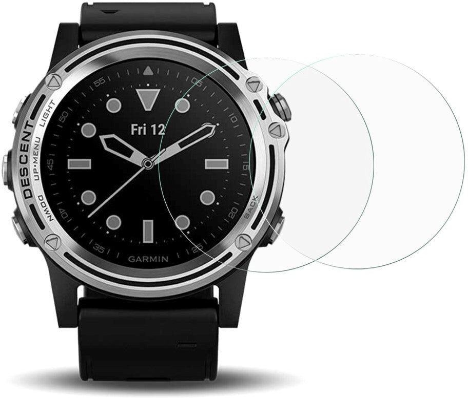 INCOVER Garmin Descent Mk1 Arc Edge Skærmbeskyttelse - Hærdet Glas - 2 Stk. - Gennemsigtigt