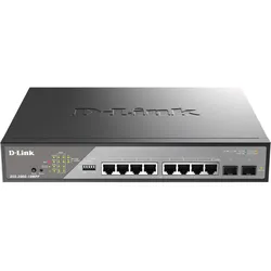 D-Link 10-Port Desktop Gigabit Poe (10 Ports), Netzwerk Switch, Schwarz