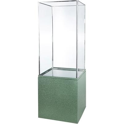 Windlicht GILDE "Windlicht viereckig Oleo grün", grün, B:27cm H:81cm T:27cm, Eisen, Kerzenhalter, Windlicht, Deko Windlicht modern eckig Glaszylinder Henkel stilvoll