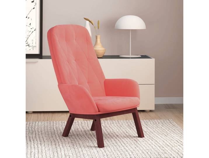 vidaXL Relaxsessel, Relaxsessel Rosa Samt