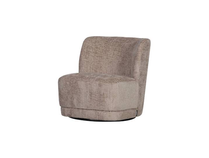 Fauteuil pivotant velours sable Atty