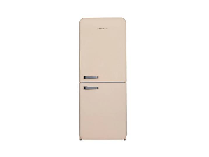KIBERNETIK Kühl-/Gefrierkombination KSTK401 Beige, Rechts , Energieeffizienz: E, beige (natur), Rechtsanschlag, Kühlschränke, Kühl-/Gefrierkombination