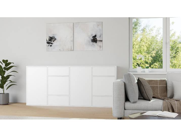 Meuble TV sur mesure pickawood MDF mélaminé MDF Blanc mat